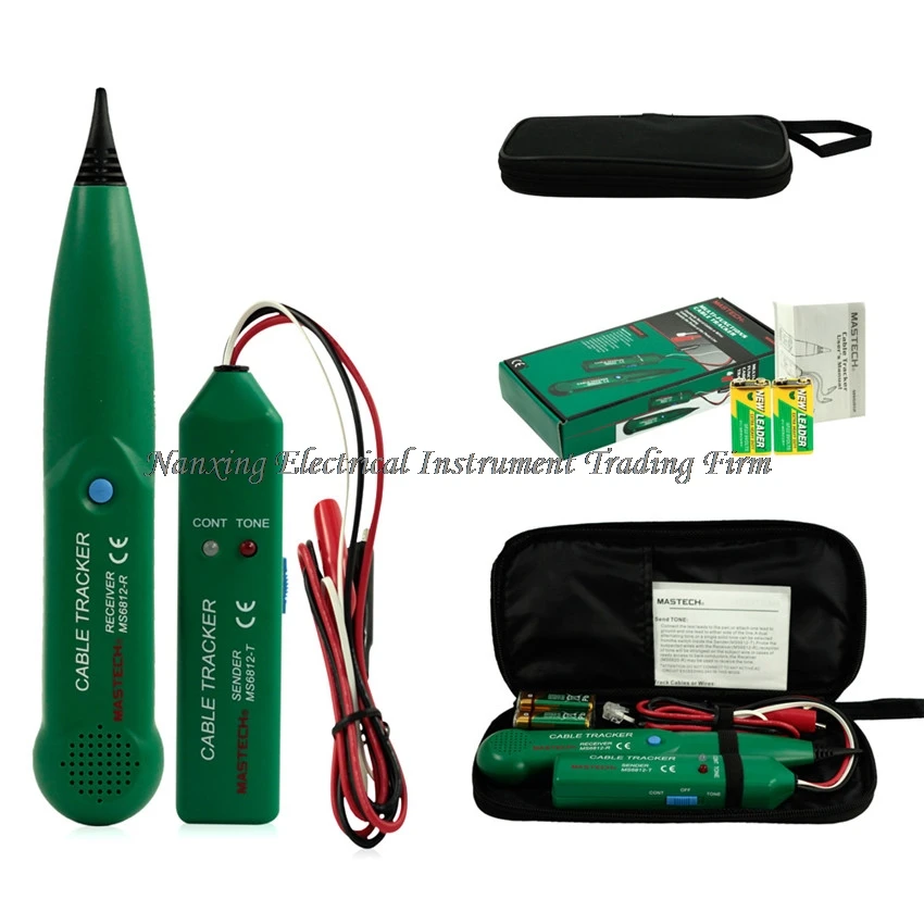 Mastech New Network Cable Tester MS6812 Telephone Phone Network Cable Wire Line RJ Tracker Detector Tester High Quality