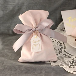 Personality Wedding Candy Box, Pink Velvet Cloth Gift Bag, Packaging Boxes, Baby Shower Chocolate Event Party Supplies, 30Pcs