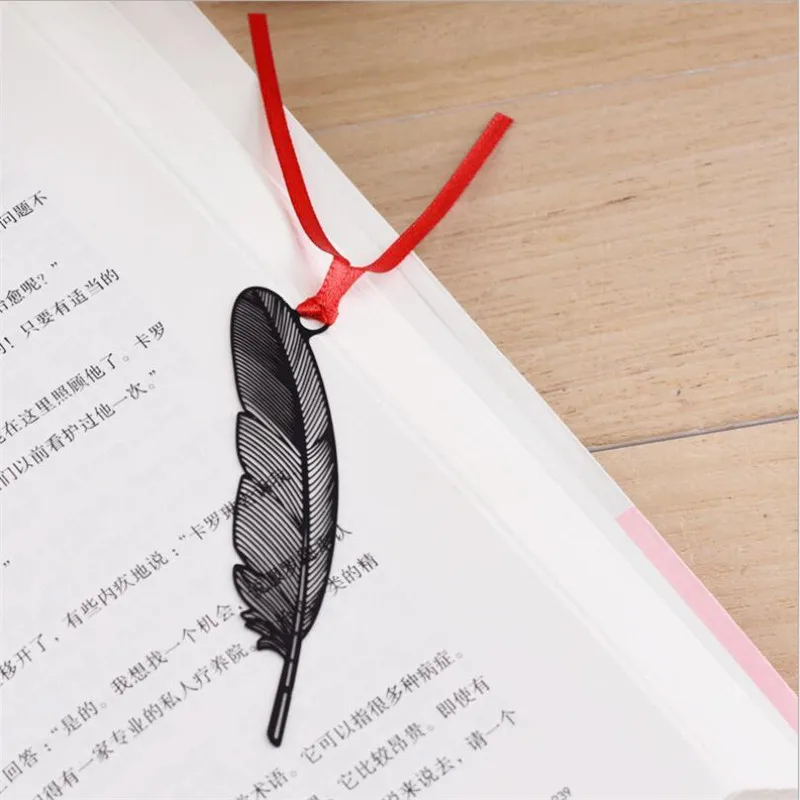 1Pcs Bookmarks Black Elegant Metal Hollow Fine Bookmarks For Books Classical Feelings Chinese Style Wind Student Stationery