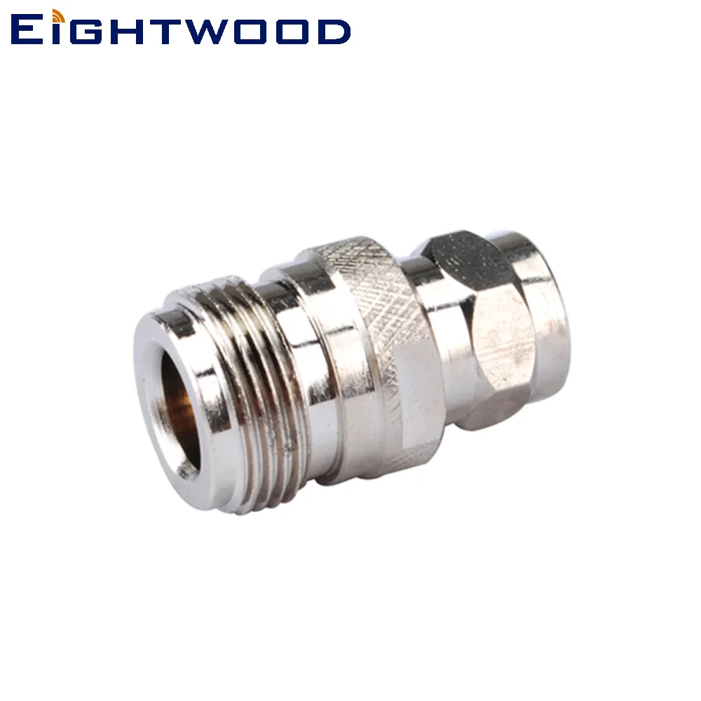 Eightwood 5pcs N to N RF Coaxial Adapter N Jack Female to F Plug Male Straight RF Coaxial Connector Straight Between Series