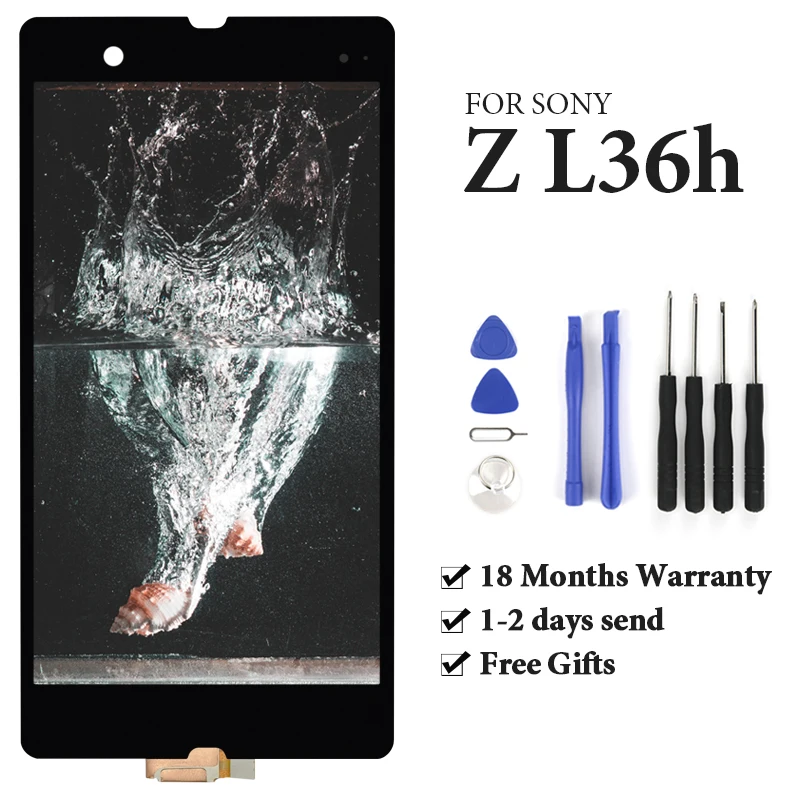 For Sony Xperia Z L36H LCD Display With Touch Screen With Frame Assembly Replacement For Sony Xperia Z L36H LCD C6603 C6602