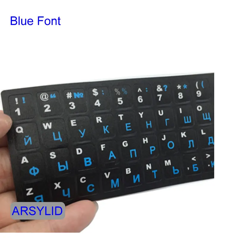 Standard Waterproof Russian Language Keyboard Stickers Layout with Button Letters Alphabet for Computer Keyboard Protective Film