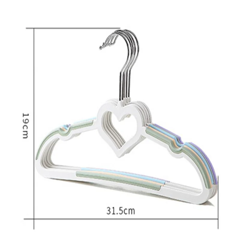 20pcs/lot 31.5cm plastic love child coat hanger anti-skid non-marking multi-functional baby coat hanger