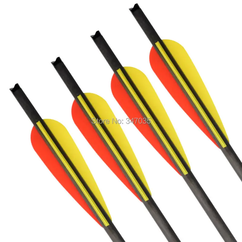 6 pieces New Crossbow Bolts Hybrid Carbon Arrows 125gr Points Black Haft Moon Nock for Archery Hunting Shooting - 16