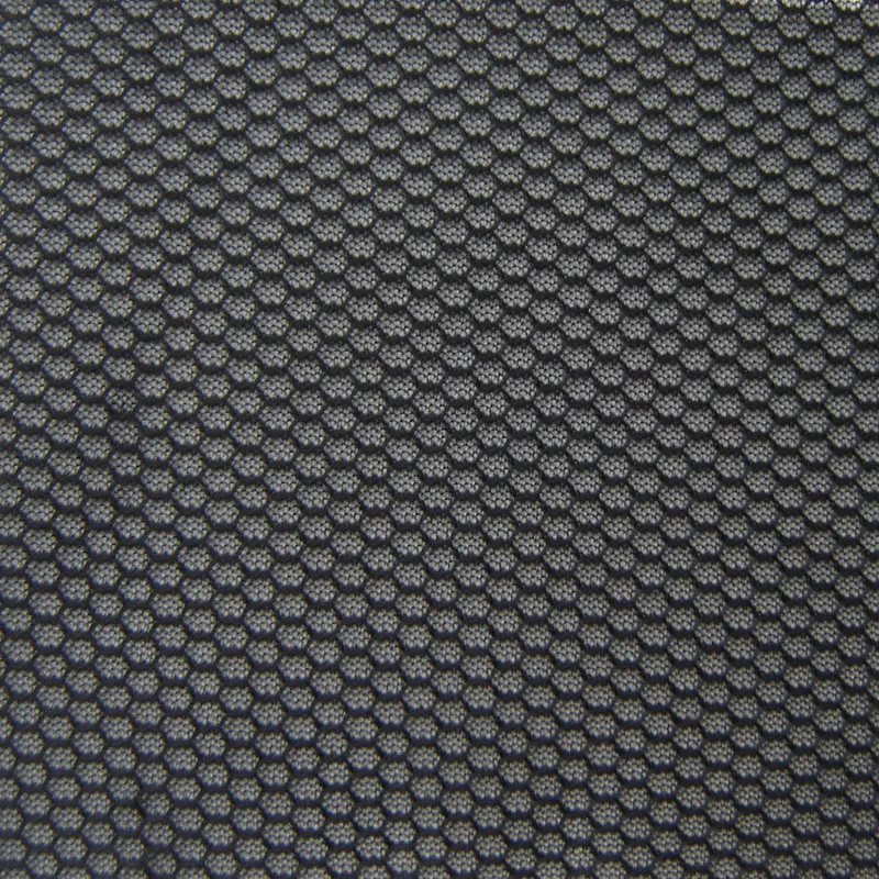 Breathable Mesh Fabric for Footwear, Net Cloth Sewing Black Tissue, 3D Hexagonal, High Quality, French Casual Apparel, 1 Yard, N