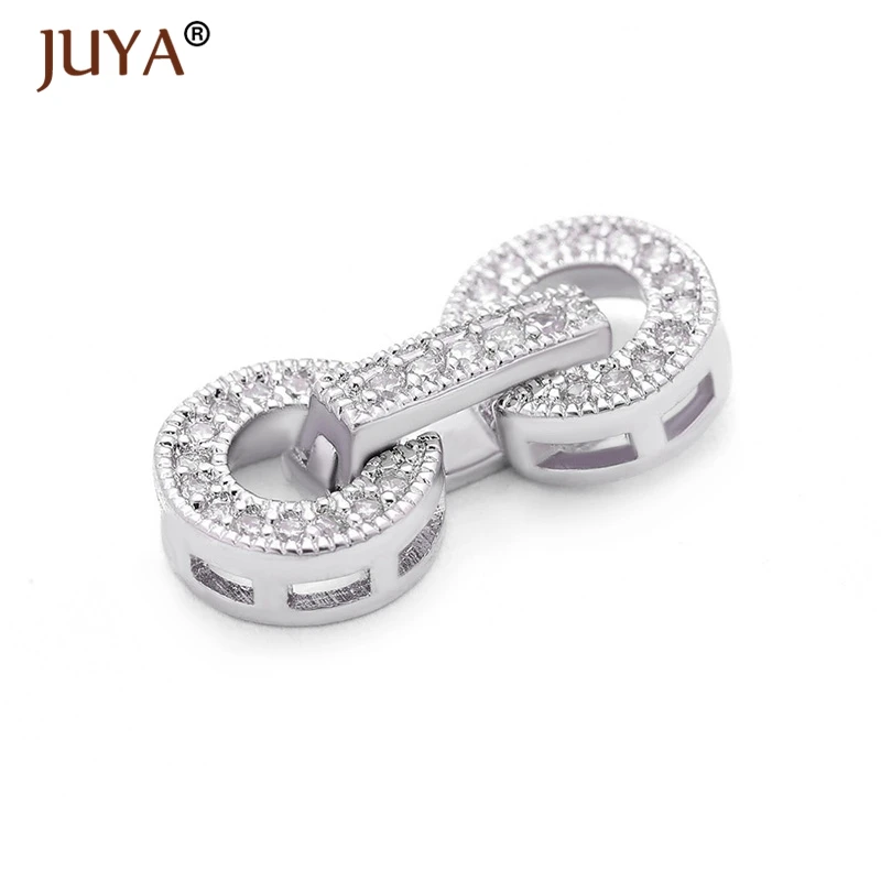 Fashion Clasps For Bracelet Necklace Jewelry Making High Quality Copper Metal micro pave Zirconia rhinestone CLASP for jewelry