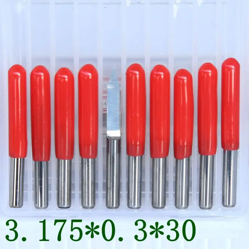 10PCS PCB tungsten steel V-type computer engraving tools, CNC milling cutter 30 degrees 0.3mm machine parts, CNC cutting machine