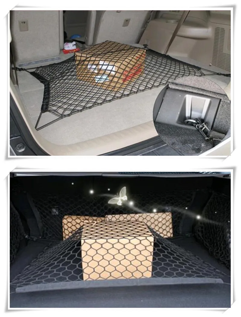 Car Trunk String Bag Carrying Network Sticker For SsangYong Actyon Turismo Rodius Rexton Korando Kyron Musso Sports Accessories