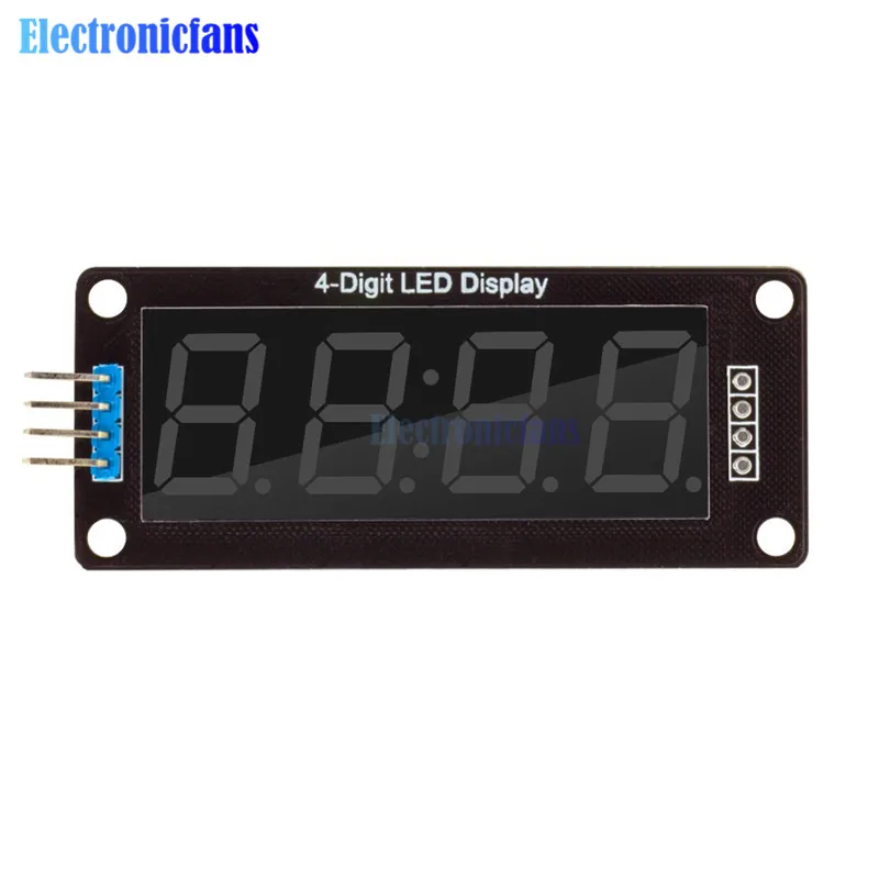 0.56 inch 4-Digit 7 Segments Digital Tube Clock Module Double Dots Blue Yellow White Green Red LED Display TM1637 For Arduino