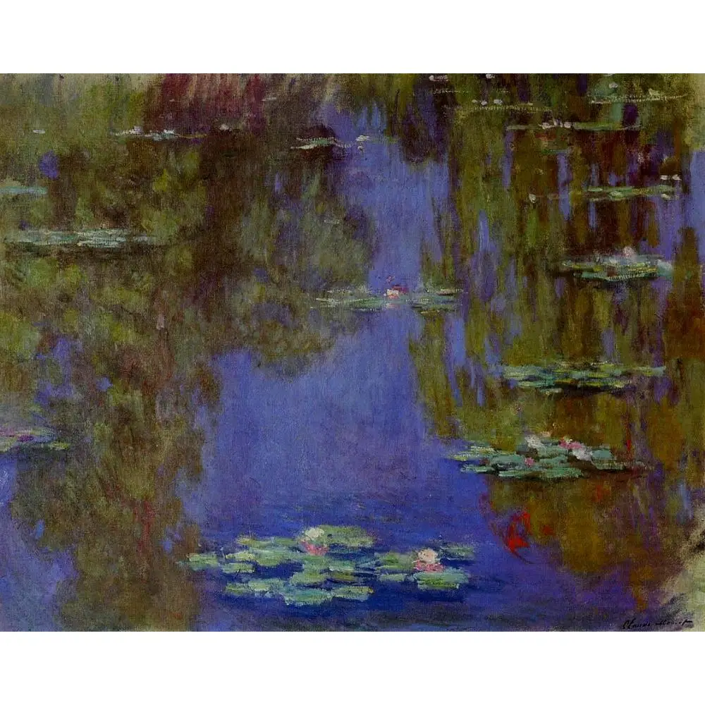 

Landscape Art Water Lilies Claude Monet Oil Paintings High Quality Hand Painted Custom Size Image Convert to Canvas for Hall