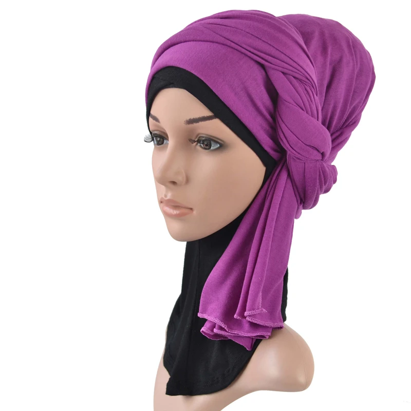 80*180cm One Piece Women Viscose Muslim Islamic Solid Plain Jersey Hijabs Maxi Scarves Soft Shawls