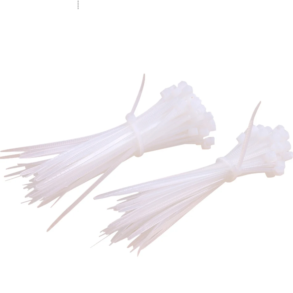 1.8*60mm 1000PCS/Bag white and black Practical Self-Locking Nylon Plastic Wire Cable Cord Zip Ties Strap