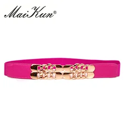 Luxus Goldene Kette Gürtel für Frauen Gürtel für Kleid Dünne Elastische Bund Marke Designer Elegante Hochzeit Kleid Gürtel
