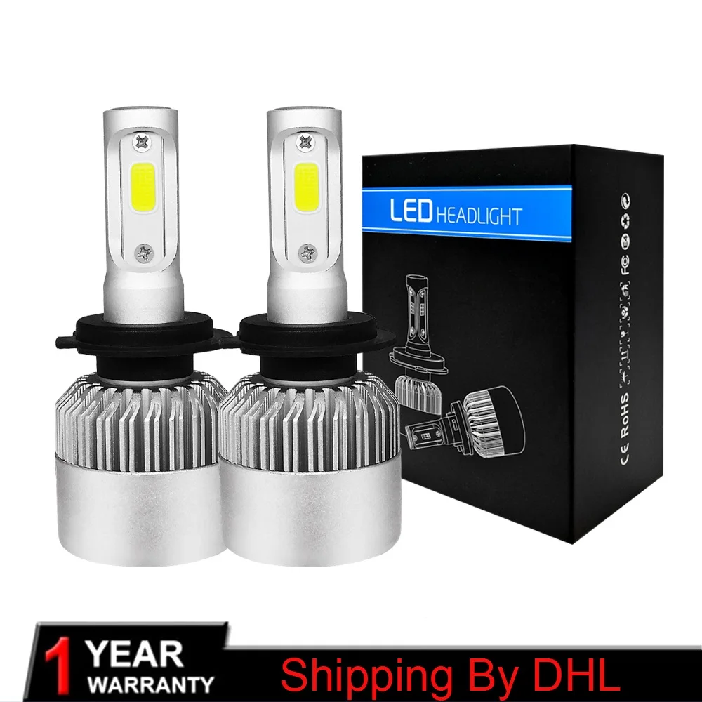 

Shipping by DHL H7 Led H4 Car Headlights 72w 8000lm Car Led Light Bulbs H1 H3 H9 H11 Automobiles Headlamp 6500K led 12v Fog Lamp