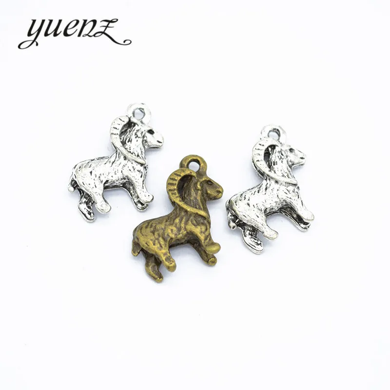 YuenZ 10pcs Ram Pendant Charms fit Charm Bracelets & Necklaces jewelry 22*15mm D9234