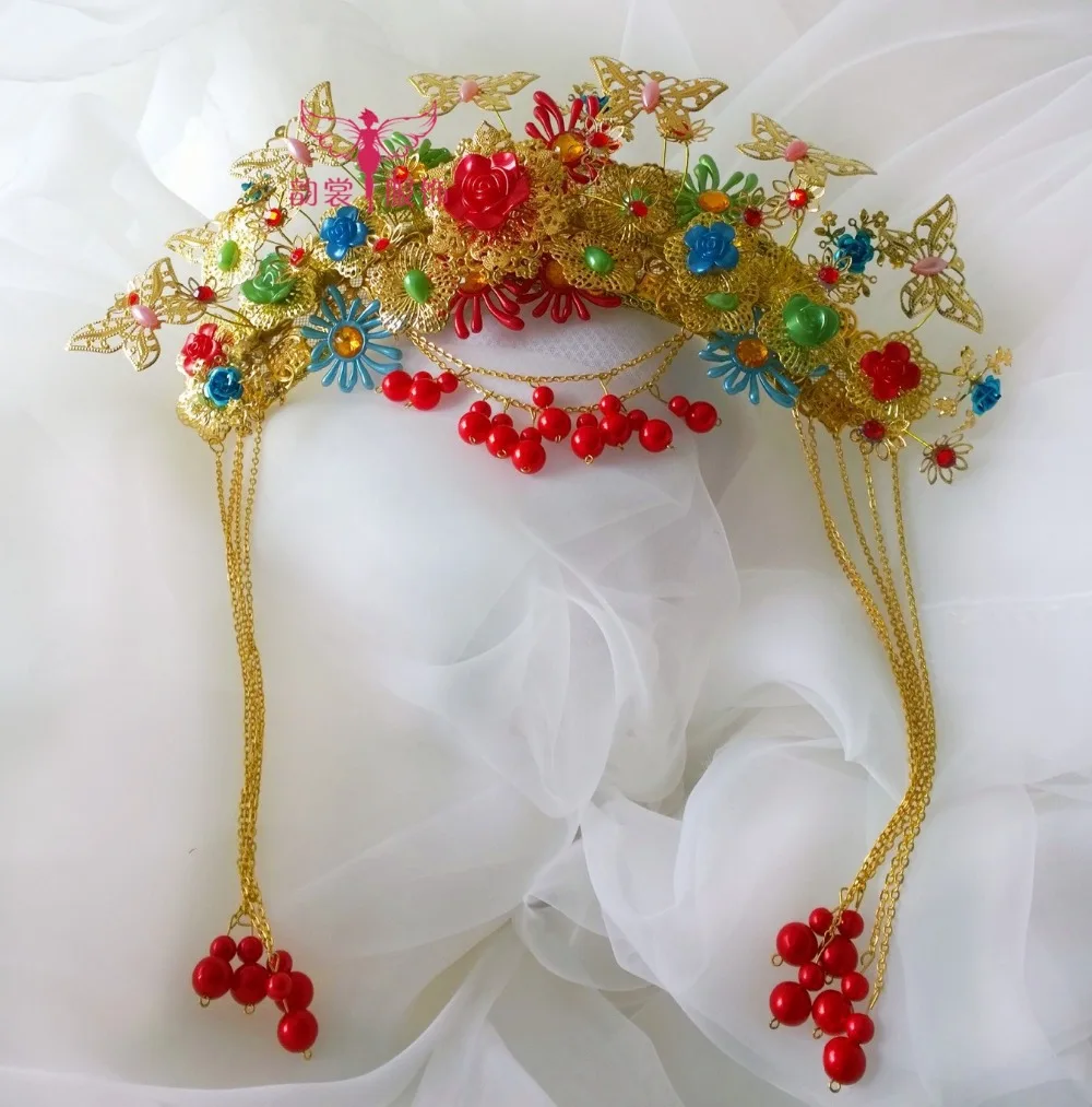 Gorgeous Bride Wedding Hanfu Hair Tiaras