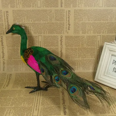 

simulation cute colorful peacock 25x42x12cm model polyethylene&furs bird model home decoration props ,model gift d689