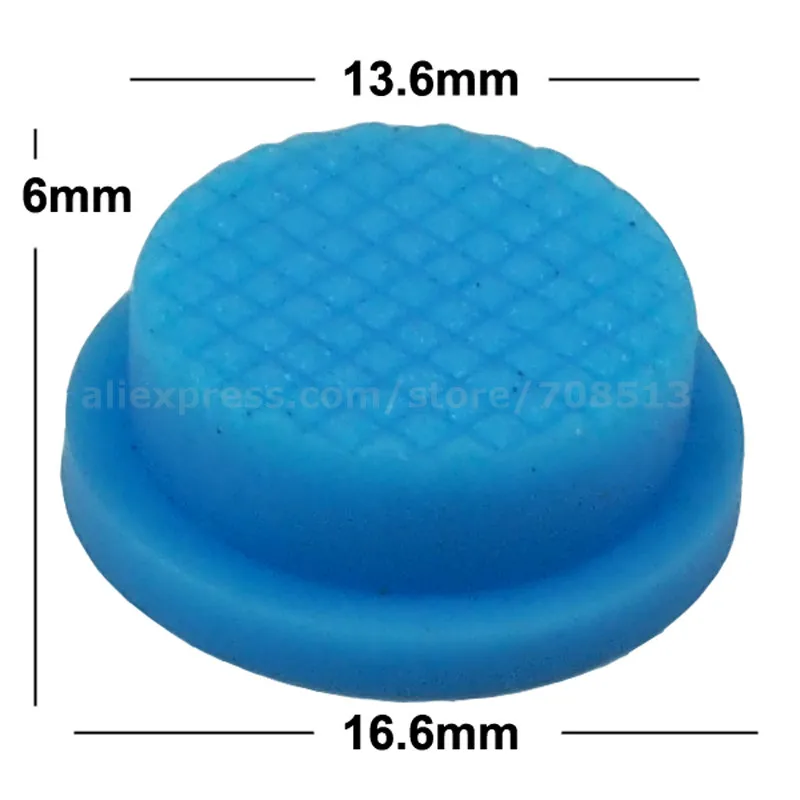 13.6mm(D) x 6mm(H) Silicone Tailcaps for LED Flashlight - 10 pcs