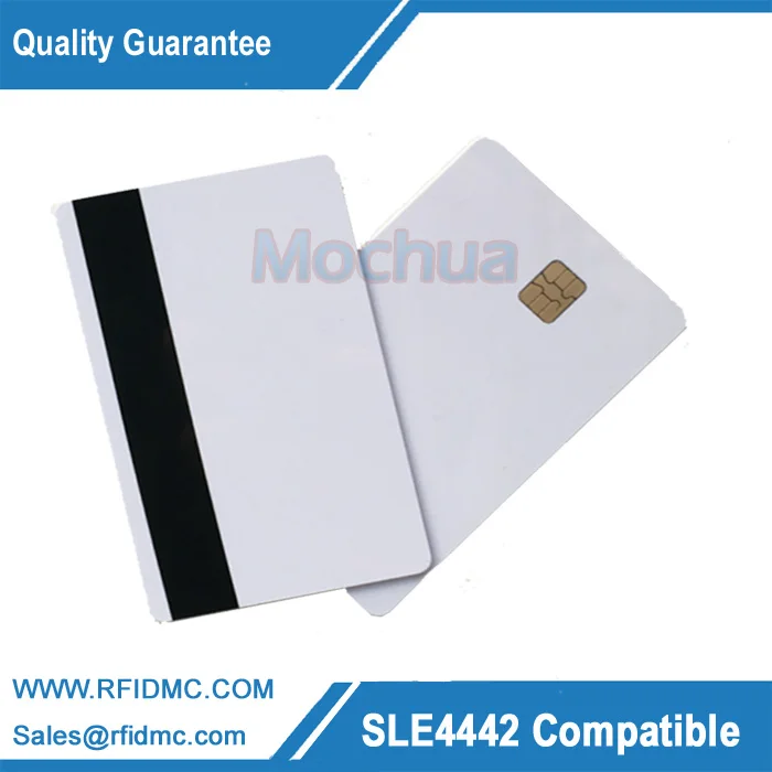 Contact SLE 4442 Chip with HICO Mag-stripe ISO7816 PVC Smart IC Card -10pcs