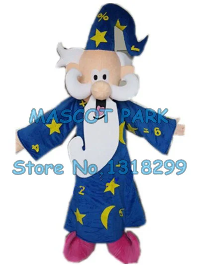 

Classical Blue Coat wizard Magician mascot costume Adult size Cartoon Magician Santa Clause Mascotte Fancy Dress Carnival Kits