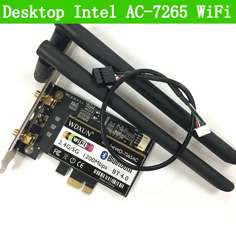 

Desktop AC-7265 802.11AC Dual Band 867Mbps Bluetooth 4.0 WiFiIntel 7265NGW WIFI CARD Linux/Win7/Win8/Win10/AP