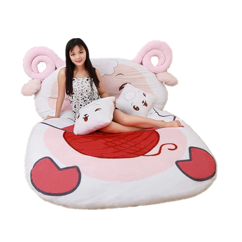 

Dorimytrader Animal Cartoon Sheep Sleeping Bag Tatami Stuffed Soft Bed Carpet Mattress Beanbag 2 Sizes Free Shipping DY60849