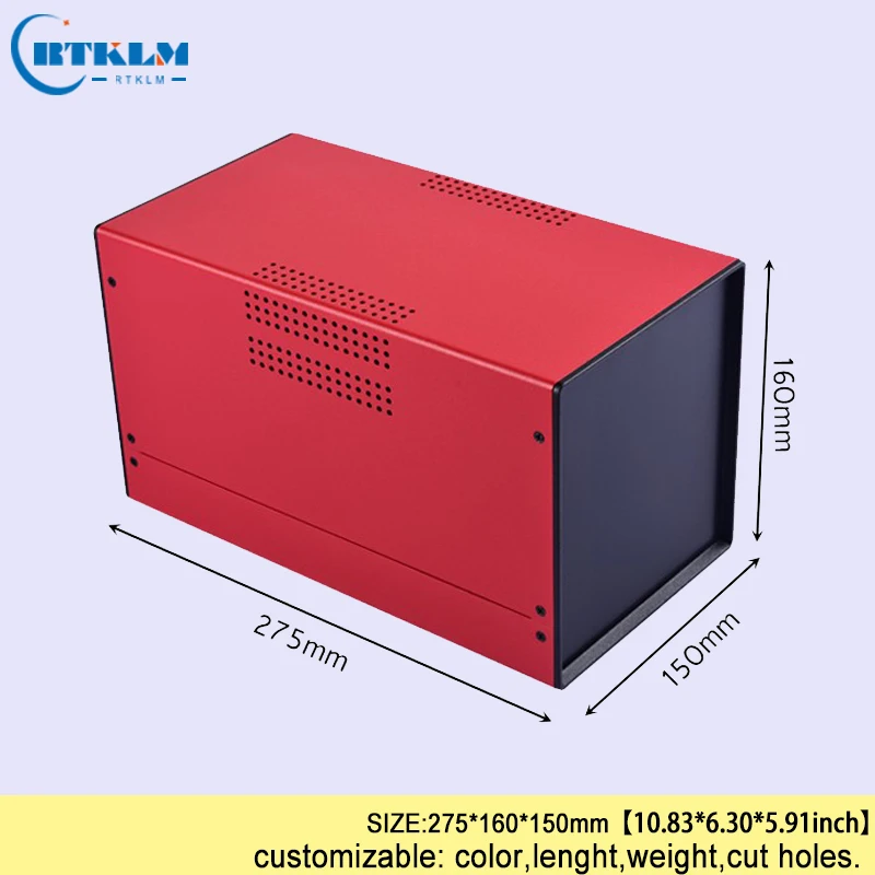 Four colors Iron enclosure for junction box metal electronic enclosure diy iron profile housing instrument case 275*160*150mm