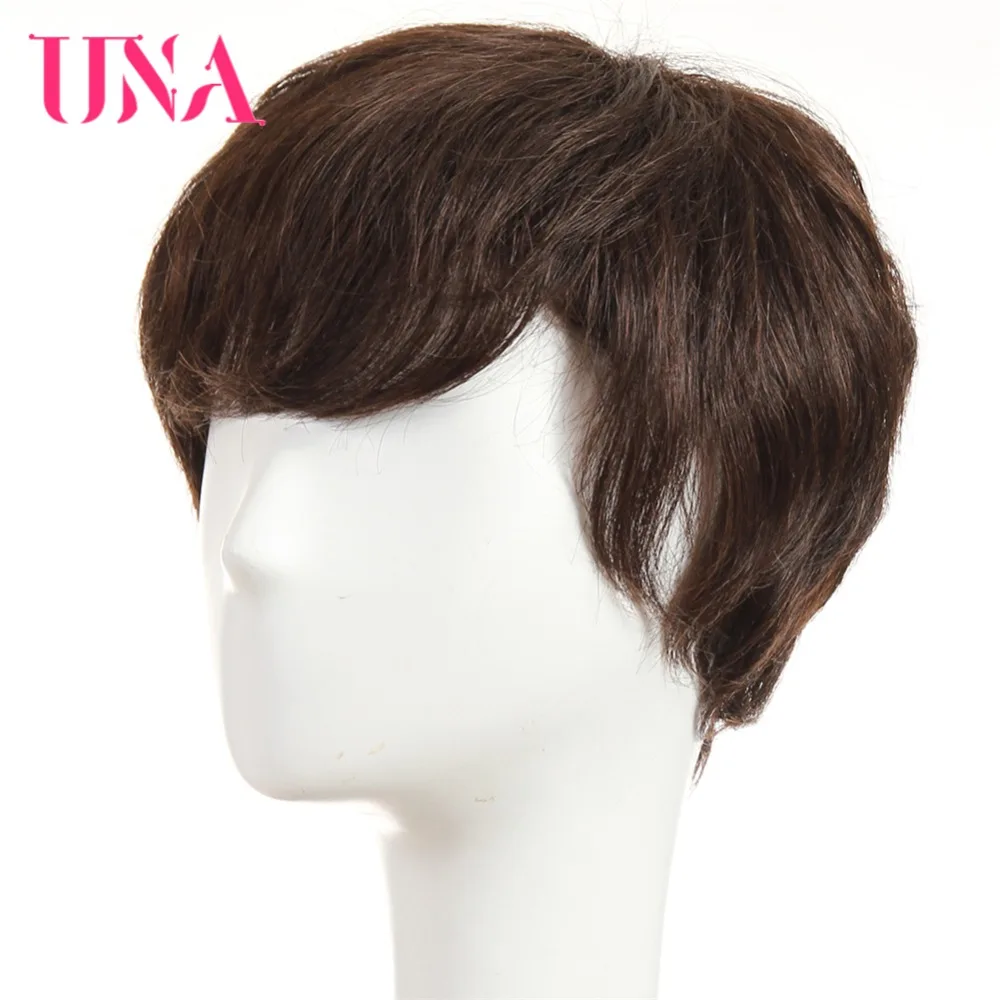 UNA Human Hair Wigs For Women Remy Human Hair 120% Density Brazilian Straight Human Hair Wigs 6\