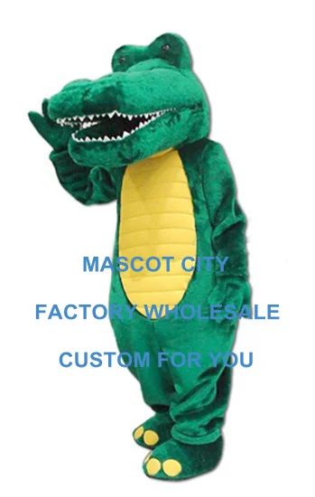 

Green Alligators Gator Mascot Costume Adult Size Cartoon Character Mascotte Mascota Carnival Party Cosply Fancy Dress SW1134