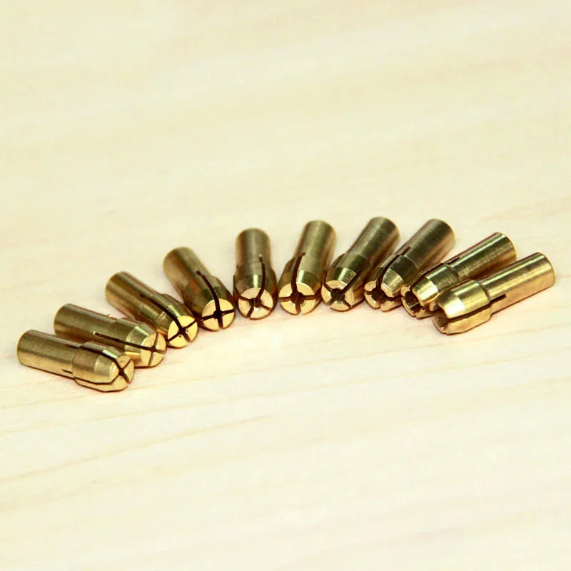 Brass Collet Chuck 10PC 0.5/0.8/1.0/1.2/1.5/1.8/2.0/2.4/3.0/3.2mm Mini Drill Rotary Tool Accessories