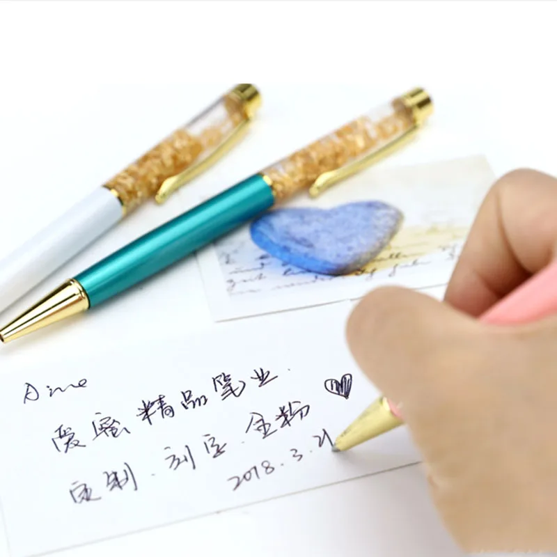 Laser Lettering Customized Logo Gold Foil Ballpoint Pens High-grade Office Business Signature Pen Creative Student Wedding Gifts