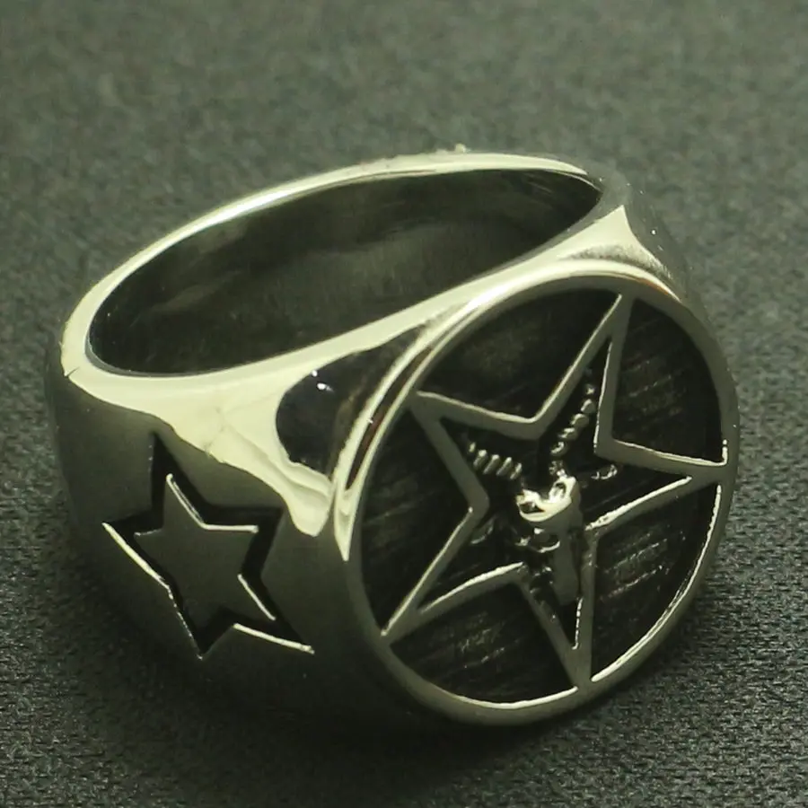 Mens Boys 316L Stainlesss Steel Cool Stars Sheepshead Newest Ring