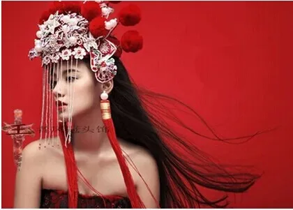 

Top Quality Chinese Ancient Empress Hair Tiaras Female Costume Accessory TV Play The Beautiful Empress Lin Xin Ru Hair Crown