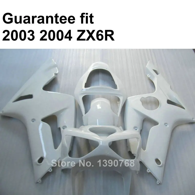 100% fit injection fairing for Kawasaki ZX6R 2003 2004 white Ninja ZX 6R  636 03 04 fairings kit  7 gifts IT40