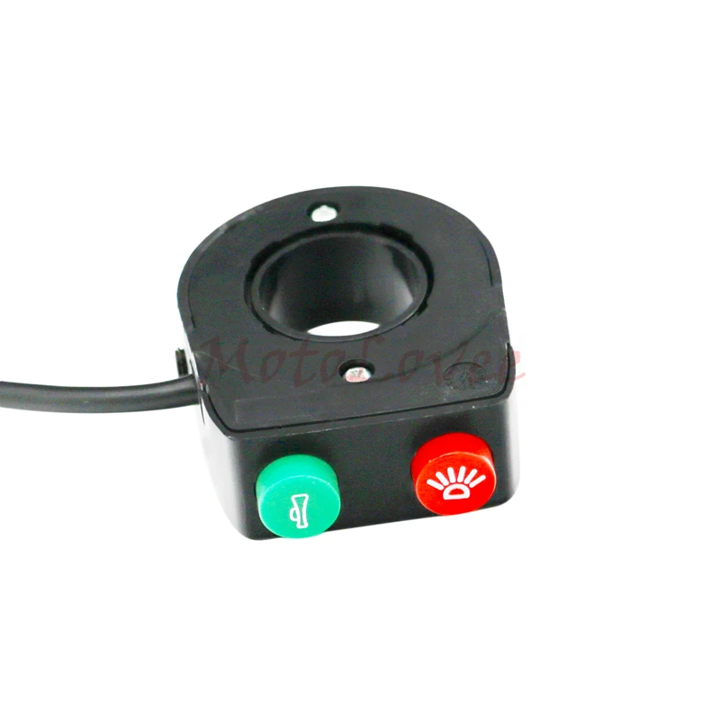 MotoLovee Dual Function Light Horn Switch Black ON-Off 12V Motorcycle HeadLight Switch 22mm image 6