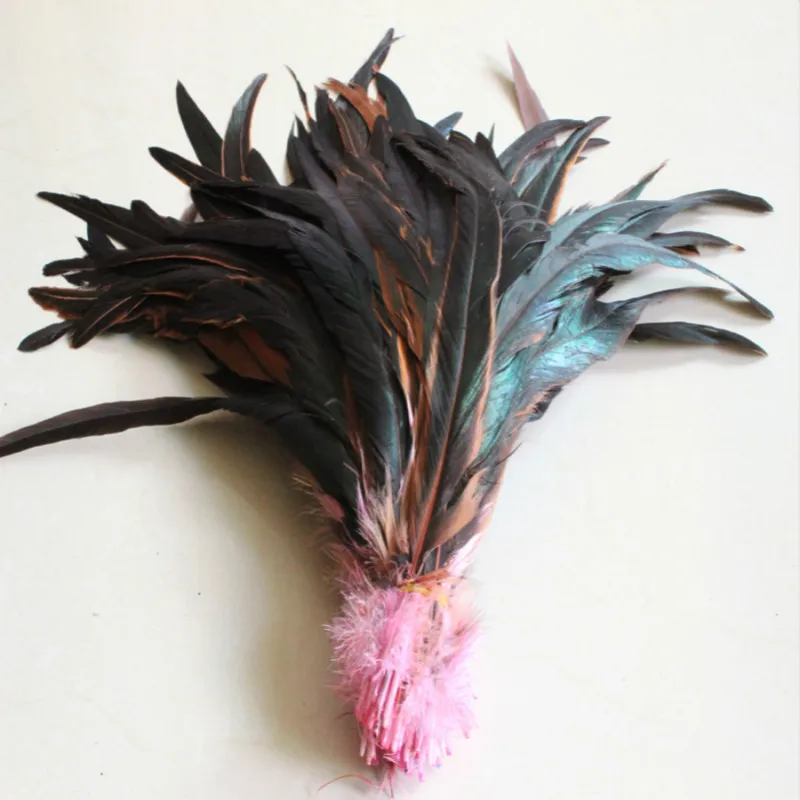 wholesale 50pcs/lot natural pink Beautiful Rooster feathers 30 - 35cm 12 -14Inch