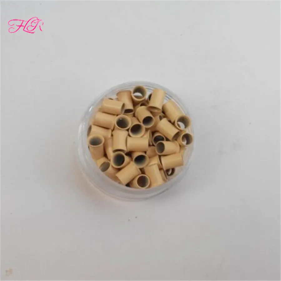 Mikro Halka Boncuk Tüp 4.0x3.6x6.0mm Bakır Flared Mikro Halka Kolayca Kilitler 500 Adet Saç Mikro Halka I ucu Saç