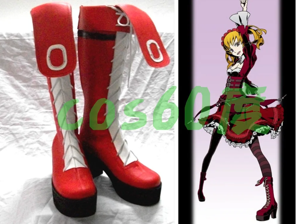 Unlight Donita Red Long Cosplay Shoes Boots S008