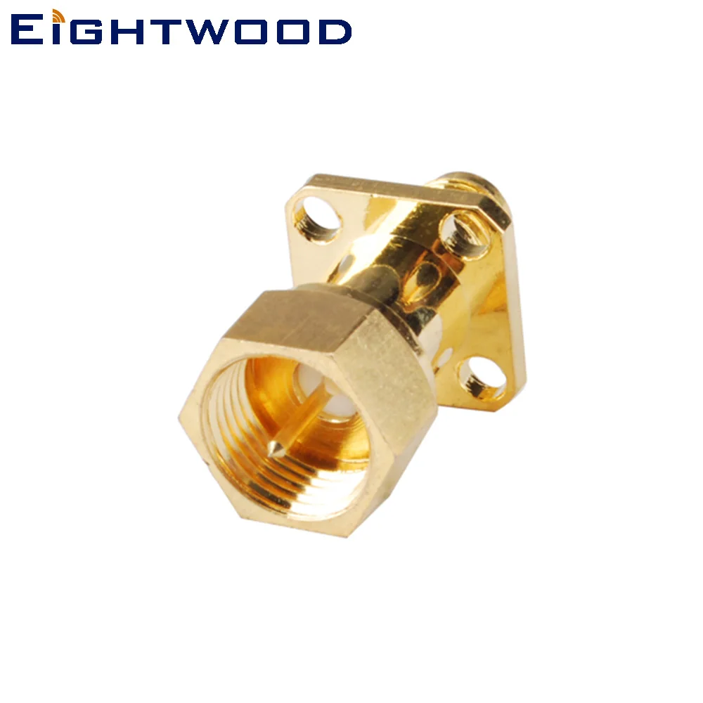 

Eightwood 5PCS SMA to F RF Coaxial Adapter SMA Jack Female to F Plug Male Panel Mount Straight 4 Hole Flange RF Coax Connector