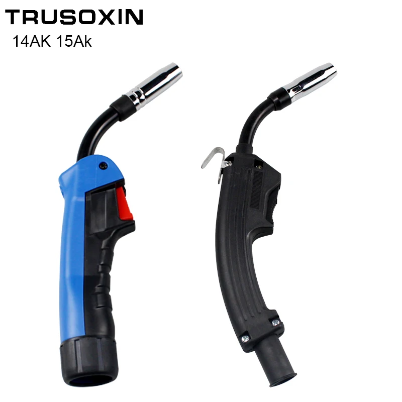 CO2 Mig Mag Welding Torch Air Cooled MB 1PCS 14AK 15AK Swan Neck Contact Tip Holder Gas Nozzle Solenoid Valve