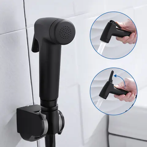 Black Handheld Bidet Sprayer for Toilet Robern