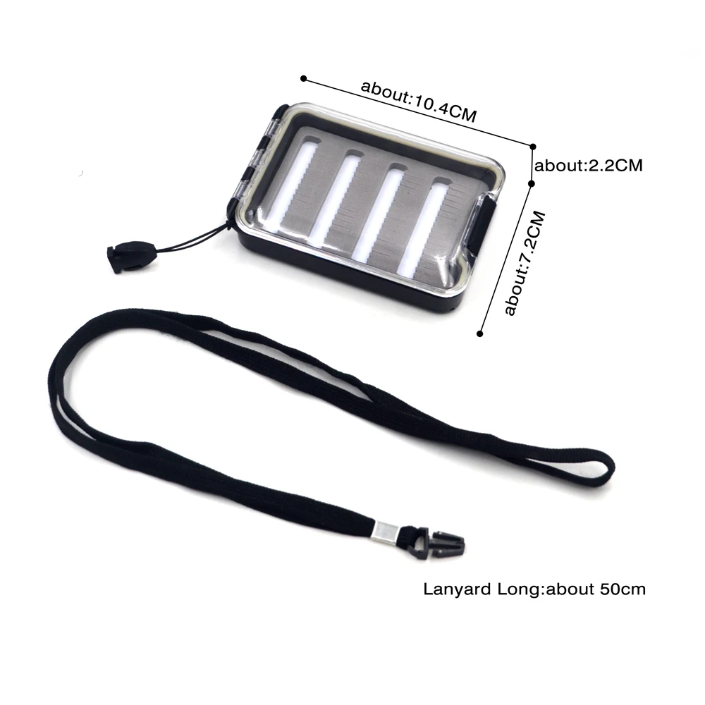 MNFT 1Pcs Fly Fishing Flies Box Fishing Accessories Storage Containers Waterproof Pocketed Fly Nymph Lure Boxes