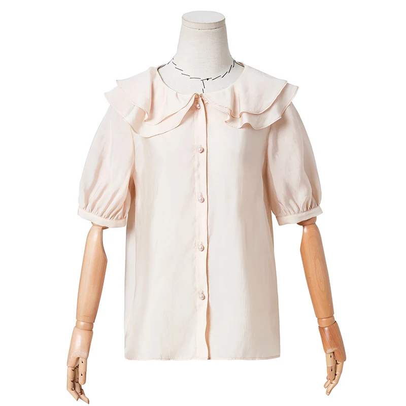 Camisa feminina e elegante estilo vintage artka, blusa de mangas soltas e de chiffon, moda verão 2019, sa11298x