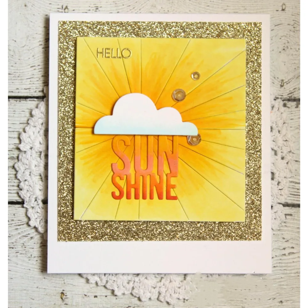 

Sunshine Clouds Raindrop Set Metal Cutting Dies Stencils For DIY Scrapbooking/Photo Album Decorative Embossing DIY Paper Cards