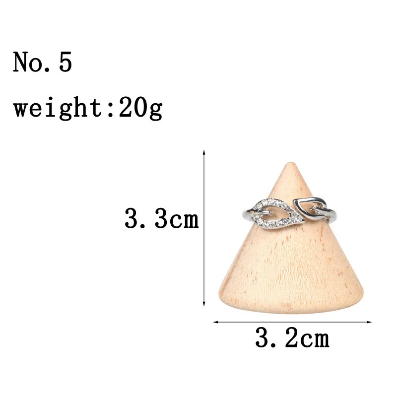 Original Wooden Conical Ring Display Stand Ring Support Ring Seat Jewelry Storage Rack Jewelry Ring Packaging Sets Display