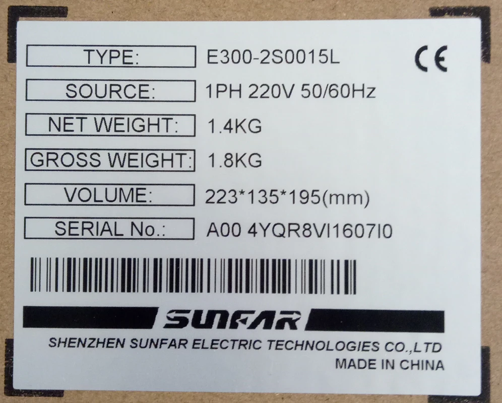 SUNFAR 1.5KW 2HP 1000HZ VFD Inverter Frequency converter 1 phase 220v input 3phase 0-220v output 7.5A  Engraving spindle motor