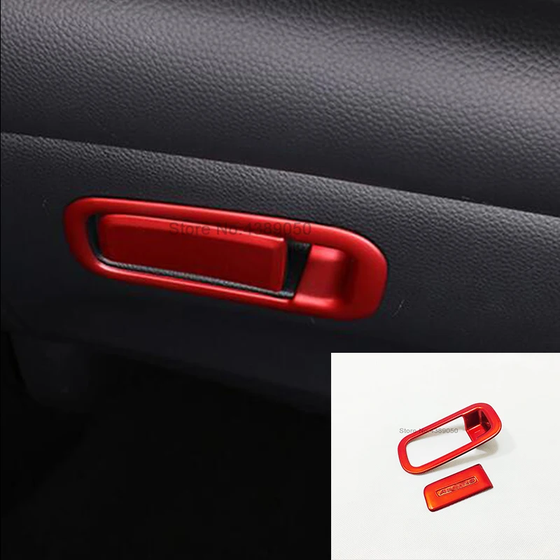 

ABS Plastic Red For Honda Accord 10th 2018 2019 Car copilot glove Box handle bowl Cover Trim styling car accessories 2pcs