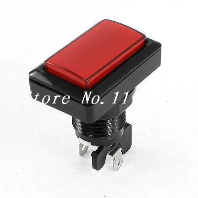 

Panel Mount SPST Momentary Game Red Rectangle Head Push Button Switch