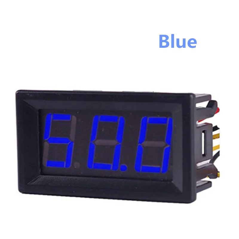 0.56inch Mini Digital Voltmeter Ammeter 2/5 Wire DC 100V 10A Voltmeter Current Meter Tester Dual LED Display Green Red Blue