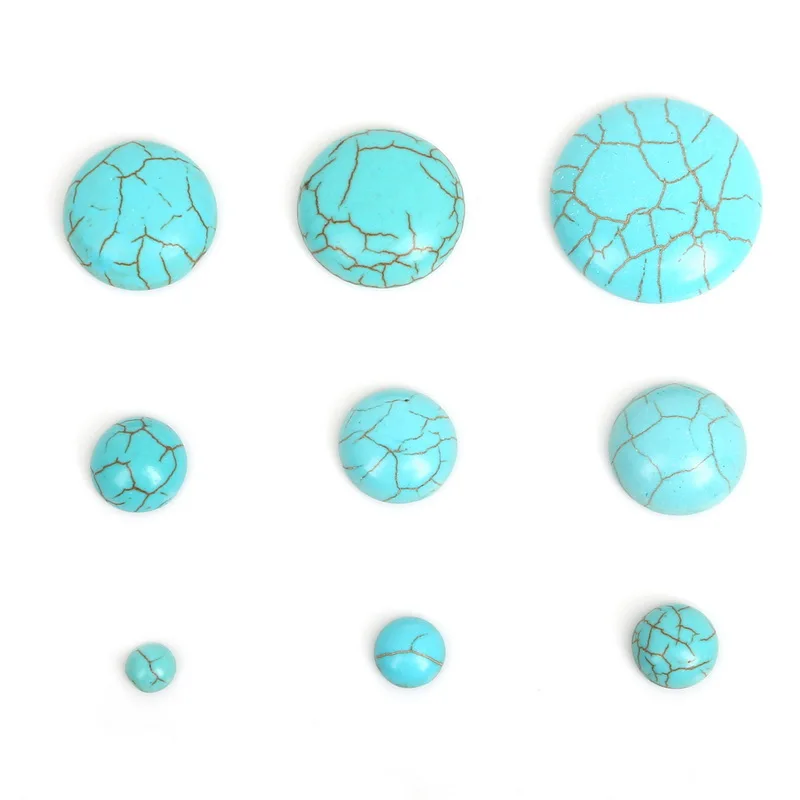 6/8/10/12/14/16/18/20/25mm Half Round Natural Calaite Flat Back Cabochons Beads DIY Fittings Stone Beads For Jewelry Making